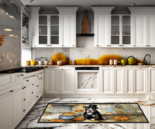 Load image into Gallery viewer, Pit Bull Terrier Fall Kitchen Pumpkins Runner Mat 28x58