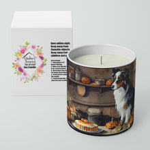 Load image into Gallery viewer, Australian Shepherd Fall Kitchen Pumpkins Decorative Soy Candle