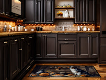Load image into Gallery viewer, Australian Shepherd Fall Kitchen Pumpkins Runner Mat 28x58