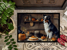 Load image into Gallery viewer, Australian Shepherd Fall Kitchen Pumpkins Doormat -  18x27 Decorative Floor Mat – Indoor/Outdoor Rug