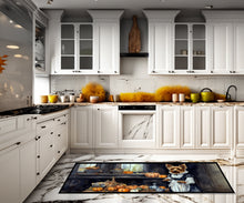 Load image into Gallery viewer, Australian Terrier Fall Kitchen Pumpkins Runner Mat 28x58