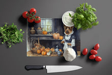 Load image into Gallery viewer, Australian Terrier Fall Kitchen Pumpkins Glass Cutting Boards – Durable, Decorative Kitchen Art Large