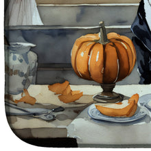 Load image into Gallery viewer, Basenji Fall Kitchen Pumpkins Dish Drying Mat