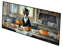 Load image into Gallery viewer, Basenji Fall Kitchen Pumpkins Runner Mat 28x58