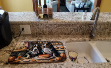Load image into Gallery viewer, Basset Hound Fall Kitchen Pumpkins Dish Drying Mat