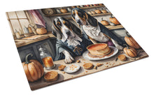 Load image into Gallery viewer, Basset Hound Fall Kitchen Pumpkins Glass Cutting Boards – Durable, Decorative Kitchen Art Large