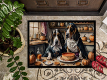 Load image into Gallery viewer, Basset Hound Fall Kitchen Pumpkins Doormat -  18x27 Decorative Floor Mat – Indoor/Outdoor Rug