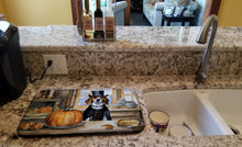 Load image into Gallery viewer, Beagle Fall Kitchen Pumpkins Dish Drying Mat