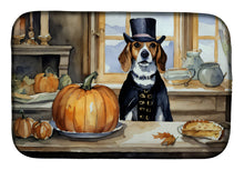 Load image into Gallery viewer, Beagle Fall Kitchen Pumpkins Dish Drying Mat