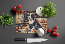 Load image into Gallery viewer, Bearded Collie Fall Kitchen Pumpkins Glass Cutting Boards – Durable, Decorative Kitchen Art Large