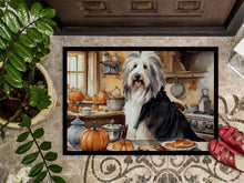 Load image into Gallery viewer, Bearded Collie Fall Kitchen Pumpkins Doormat -  18x27 Decorative Floor Mat – Indoor/Outdoor Rug