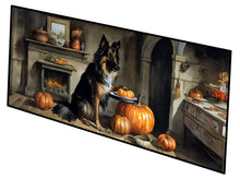 Load image into Gallery viewer, Belgian Tervuren Fall Kitchen Pumpkins Runner Mat 28x58