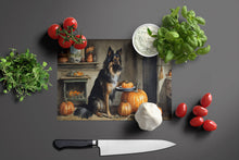 Load image into Gallery viewer, Belgian Tervuren Fall Kitchen Pumpkins Glass Cutting Boards – Durable, Decorative Kitchen Art Large