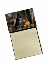 Load image into Gallery viewer, Belgian Tervuren Fall Kitchen Pumpkins Sticky Note Holder- Refiilable Desk Accessory Note Pad