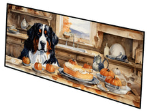Load image into Gallery viewer, Bernese Mountain Dog Fall Kitchen Pumpkins Runner Mat 28x58