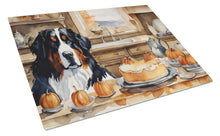Load image into Gallery viewer, Bernese Mountain Dog Fall Kitchen Pumpkins Glass Cutting Boards – Durable, Decorative Kitchen Art Large