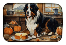 Load image into Gallery viewer, Bernese Mountain Dog Fall Kitchen Pumpkins Dish Drying Mat