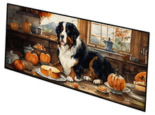 Load image into Gallery viewer, Bernese Mountain Dog Fall Kitchen Pumpkins Runner Mat 28x58