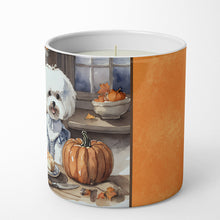 Load image into Gallery viewer, Bichon Frise Fall Kitchen Pumpkins Decorative Soy Candle