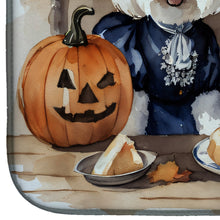 Load image into Gallery viewer, Bichon Frise Fall Kitchen Pumpkins Dish Drying Mat