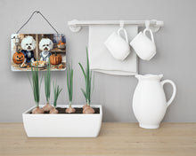 Load image into Gallery viewer, Bichon Frise Fall Kitchen Pumpkins Wall or Door Hanging Prints