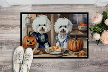Load image into Gallery viewer, Bichon Frise Fall Kitchen Pumpkins Doormat - 24x36 Decorative Floor Mat – Indoor/Outdoor Rug with Artistic Flair