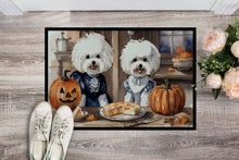 Load image into Gallery viewer, Bichon Frise Fall Kitchen Pumpkins Doormat -  18x27 Decorative Floor Mat – Indoor/Outdoor Rug