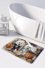 Load image into Gallery viewer, Bichon Frise Fall Kitchen Pumpkins Memory Foam Kitchen Mat