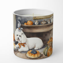 Load image into Gallery viewer, Bichon Frise Fall Kitchen Pumpkins Decorative Soy Candle