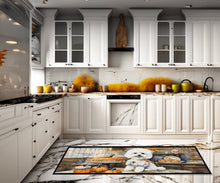 Load image into Gallery viewer, Bichon Frise Fall Kitchen Pumpkins Runner Mat 28x58