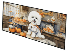 Load image into Gallery viewer, Bichon Frise Fall Kitchen Pumpkins Runner Mat 28x58