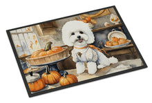Load image into Gallery viewer, Bichon Frise Fall Kitchen Pumpkins Doormat - 24x36 Decorative Floor Mat – Indoor/Outdoor Rug with Artistic Flair