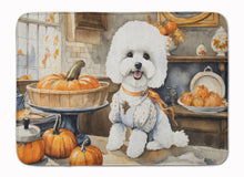 Load image into Gallery viewer, Bichon Frise Fall Kitchen Pumpkins Memory Foam Kitchen Mat