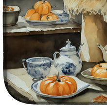 Load image into Gallery viewer, Bichon Frise Fall Kitchen Pumpkins Dish Drying Mat