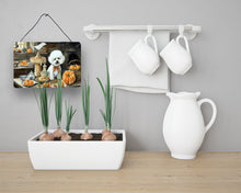 Load image into Gallery viewer, Bichon Frise Fall Kitchen Pumpkins Wall or Door Hanging Prints