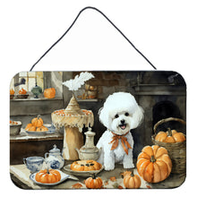 Load image into Gallery viewer, Bichon Frise Fall Kitchen Pumpkins Wall or Door Hanging Prints