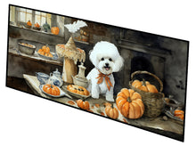 Load image into Gallery viewer, Bichon Frise Fall Kitchen Pumpkins Runner Mat 28x58