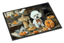 Load image into Gallery viewer, Bichon Frise Fall Kitchen Pumpkins Doormat - 24x36 Decorative Floor Mat – Indoor/Outdoor Rug with Artistic Flair