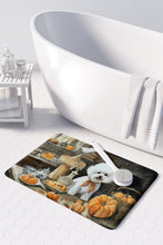 Load image into Gallery viewer, Bichon Frise Fall Kitchen Pumpkins Memory Foam Kitchen Mat