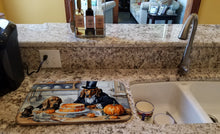 Load image into Gallery viewer, Bloodhound Fall Kitchen Pumpkins Dish Drying Mat
