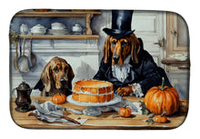 Load image into Gallery viewer, Bloodhound Fall Kitchen Pumpkins Dish Drying Mat