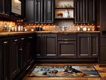 Load image into Gallery viewer, Bloodhound Fall Kitchen Pumpkins Runner Mat 28x58
