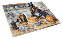 Load image into Gallery viewer, Bloodhound Fall Kitchen Pumpkins Glass Cutting Boards – Durable, Decorative Kitchen Art Large