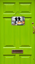 Load image into Gallery viewer, Border Collie Fall Kitchen Pumpkins Wall or Door Hanging Prints