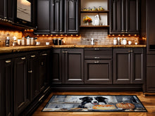 Load image into Gallery viewer, Border Collie Fall Kitchen Pumpkins Runner Mat 28x58
