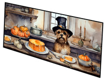 Load image into Gallery viewer, Border Terrier Fall Kitchen Pumpkins Runner Mat 28x58