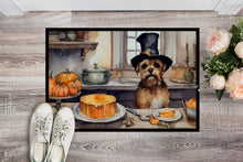 Load image into Gallery viewer, Border Terrier Fall Kitchen Pumpkins Doormat - 24x36 Decorative Floor Mat – Indoor/Outdoor Rug with Artistic Flair
