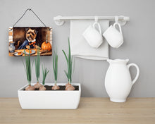 Load image into Gallery viewer, Border Terrier Fall Kitchen Pumpkins Wall or Door Hanging Prints