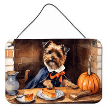 Load image into Gallery viewer, Border Terrier Fall Kitchen Pumpkins Wall or Door Hanging Prints