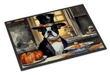 Load image into Gallery viewer, Boston Terrier Fall Kitchen Pumpkins Doormat -  18x27 Decorative Floor Mat – Indoor/Outdoor Rug